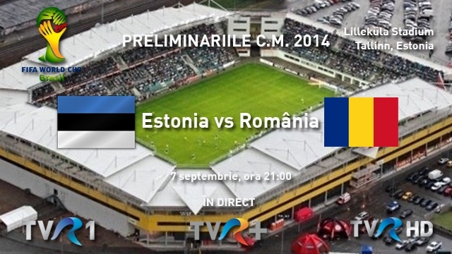 Estonia – România, în direct la TVR