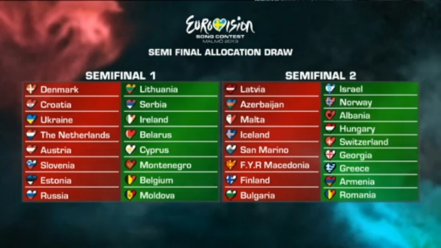 România participă  în Semifinala 2 la Eurovision 2013