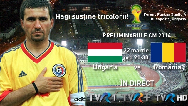 Gică Hagi susţine Naţionala României în meciul cu Ungaria