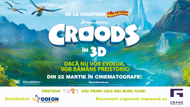 Câştigă invitaţii la evenimentul de lansare a filmului CROODS  în România