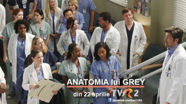 Anatomia lui Grey şi două emisiuni în premieră, de luni, la TVR 2