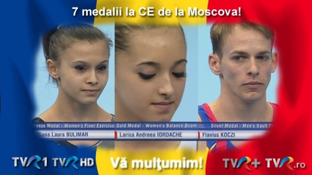 7 medalii pentru gimnaştii noştri la CE de la Moscova