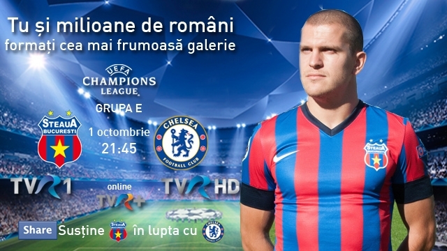 Steaua – Chelsea, în direct la TVR