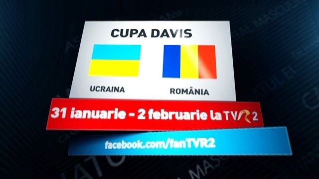 Cupa Davis: Ucraina - România, în direct la TVR 2 şi TVR HD
