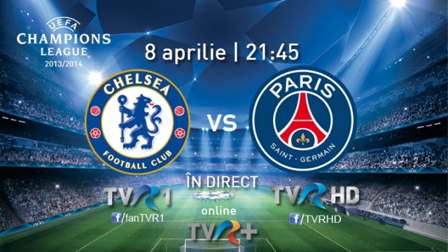 UCL: Chelsea F.C. vs Paris Saint-Germain, în direct la TVR