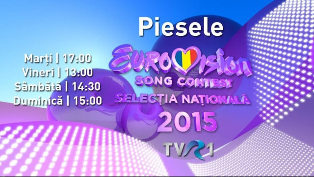 TVR 1 difuzează cele 12 melodii din finala naţională Eurovision 