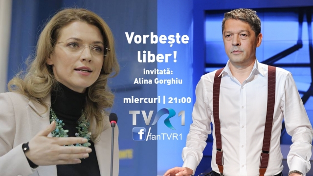  Sorin Avram în dialog cu Alina Gorghiu, la Vorbeşte liber! de la TVR 1 