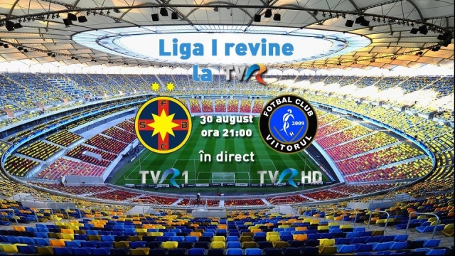Steaua Bucureşti - F.C. Viitorul, meci din Liga I, în direct la TVR