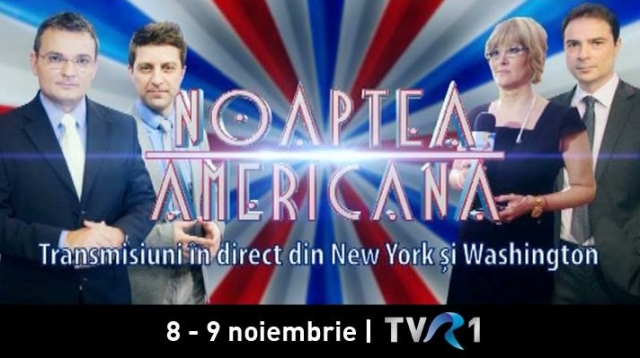 8 noiembrie – „Noaptea americană”, în direct la TVR 1
