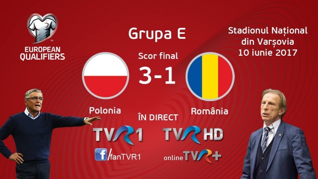 TVR 1 - lider de audiență cu partida Polonia - România