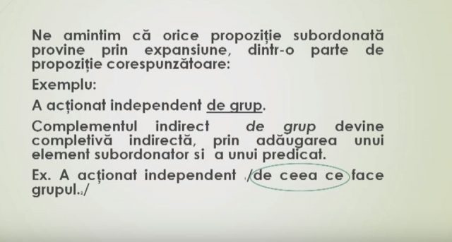 TELEȘCOALA: Română, a VIII-a, complementul indirect | VIDEO