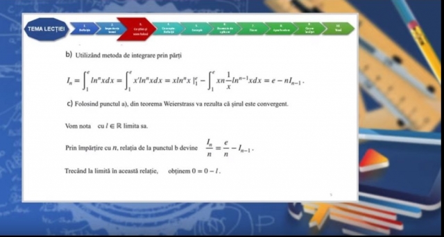 TELEȘCOALA: Matematică, a XII-a, metode de integrare | VIDEO