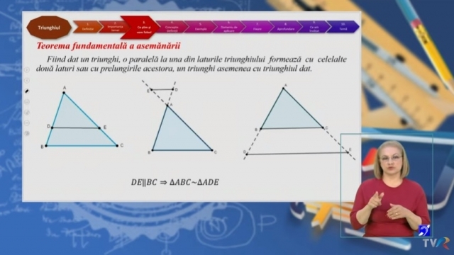 TELEȘCOALA: Matematică, a VIII-a, asemănarea triunghiurilor | VIDEO