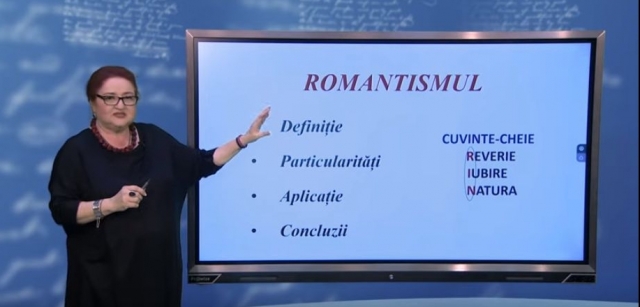 TELEȘCOALA: Română, a XII-a, motivarea apartenenței unui text la romantism | VIDEO