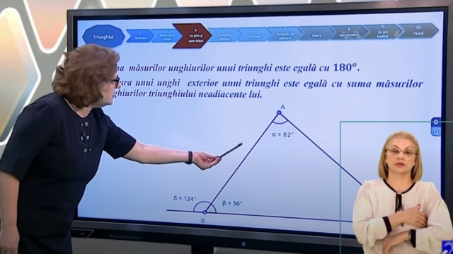 TELEȘCOALA: Matematică, a VIII-a, triunghiul I - recapitulare | VIDEO