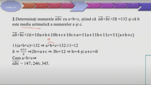 TELEȘCOALA: Matematică, a VIII-a, rezolvarea testului de antrenament nr. 14 | VIDEO