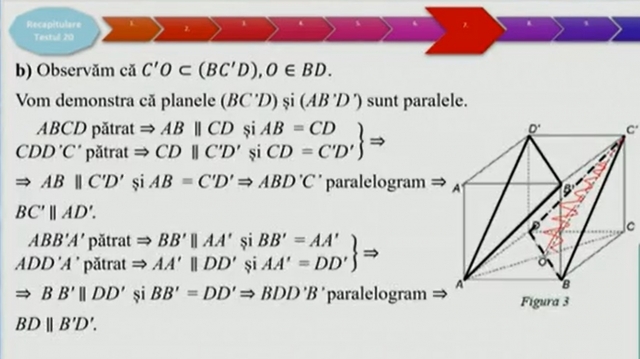 TELEȘCOALA: Matematică, a VIII-a, model test de antrenament nr.20 | VIDEO