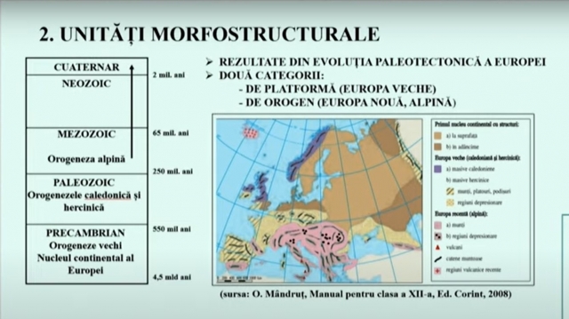 TELEȘCOALA: Geografie, a XII-a – Elemente fizico-geografice ale Europei şi ale României| VIDEO