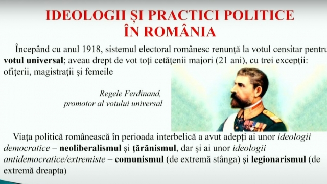 TELEȘCOALA: Istorie, a XII-a, Ideologii şi practici politice în România| VIDEO