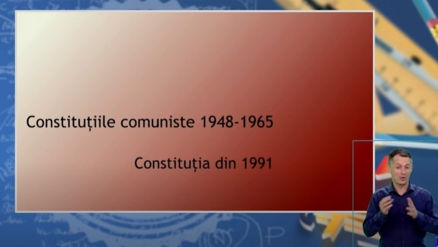 TELEȘCOALA: Istorie, a XII-a – Constituţiile României comuniste şi Constituţia din 1991 | VIDEO