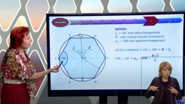 TELEȘCOALA: Matematică, a VIII-a - Poligoane regulate: patratul și hexagonul | VIDEO