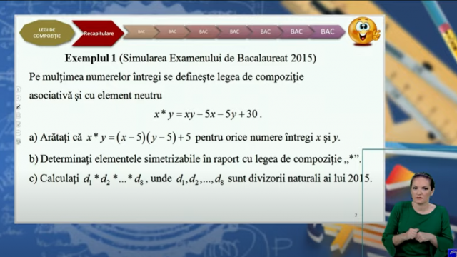 TELEȘCOALA: Matematică, a XII-a - Legi de compoziție | VIDEO