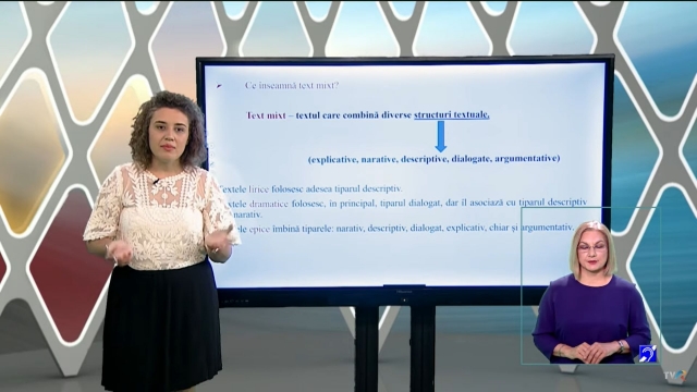 TELEȘCOALA: Română, a VIII-a - Textul mixt | VIDEO