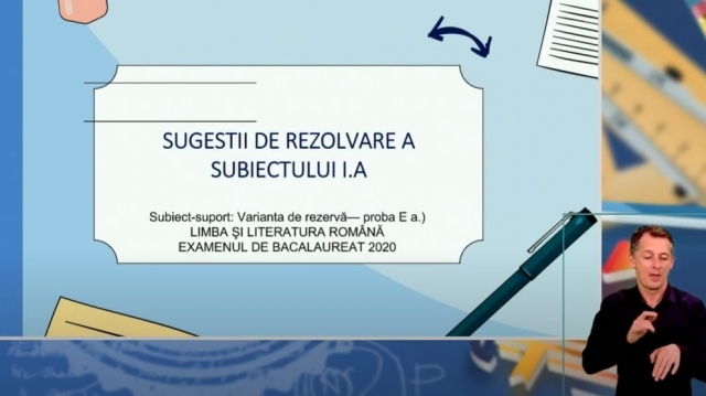 TELEȘCOALA: Limba română, a XII-a - Sugestii de rezolvare a subiectului I.A, Bacalaureat | VIDEO