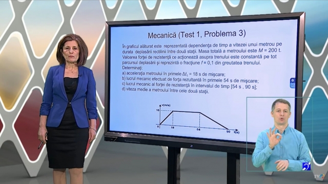 TELEȘCOALA: Fizică, a XII-a - Mecanică (Test 1, Problema 3) | VIDEO
