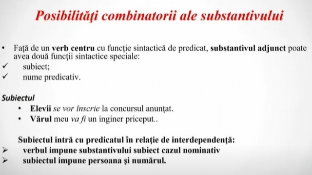 TELEȘCOALA: Română, a VIII-a - Substantivul. Recapitulare (III)| VIDEO