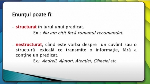 TELEȘCOALA Română a VIII a Enunțul VIDEO TVR RO