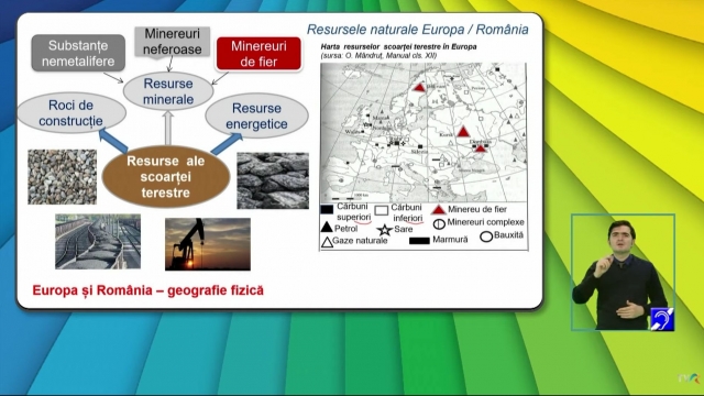 TELEȘCOALA: Geografie, a XII-a - Europa și România. Resursele naturale | VIDEO