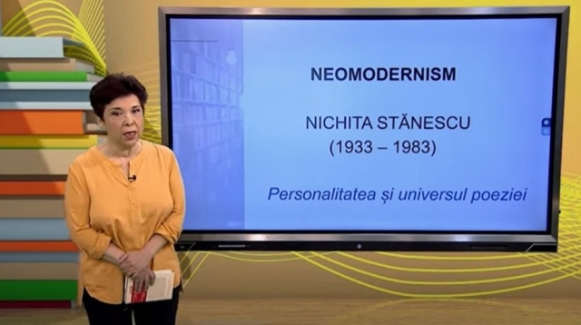 TELEȘCOALA: Limba română, a XII-a - Personalitatea şi universul poeziei lui Nichita Stănescu | VIDEO