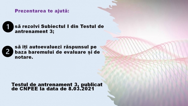 TELEȘCOALA: Română, a XII-a - Subiectul I (A și B) din testul de antrenament nr. 3 pentru Bacalaureat | VIDEO