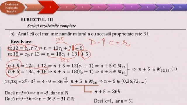 TELEȘCOALA: Matematică, a VIII-a - Test antrenament nr 4. Subiect III. Algebra| VIDEO