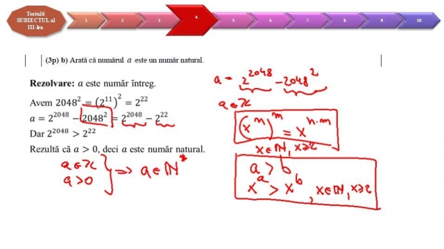 TELEȘCOALA: Matematică, a VIII-a - Rezolvarea subiectului III din testul de antrenament nr. 6 | VIDEO