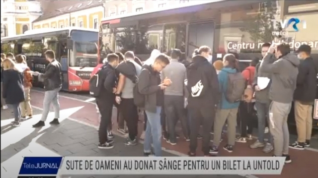 Sute de oameni au donat sânge pentru un bilet la UNTOLD | VIDEO