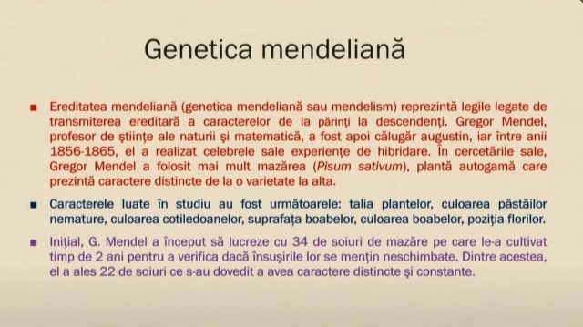 TELEŞCOALA: Biologie, a XII-a - Legile lui Mendel. Mono şi dihibridarea | VIDEO