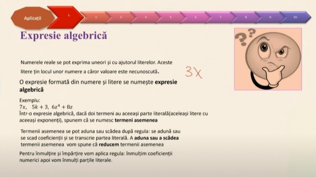 TELEŞCOALA: Matematică, a VIII-a - Calculul Algebric | VIDEO