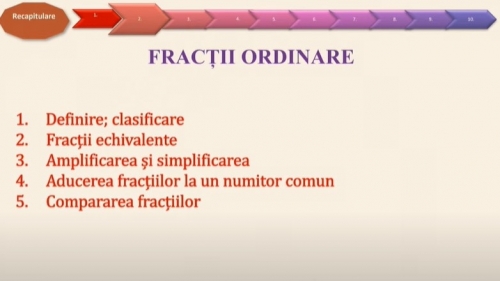 TELEȘCOALA Matematică a VIII a Fracţii ordinare VIDEO TVR RO