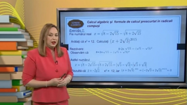 TELEȘCOALA: Matematică, a VIII-a - Expresii algebrice (II) | VIDEO
