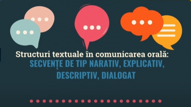 TELEȘCOALA: Română, a VIII-a - Structuri textuale în comunicarea orală| VIDEO