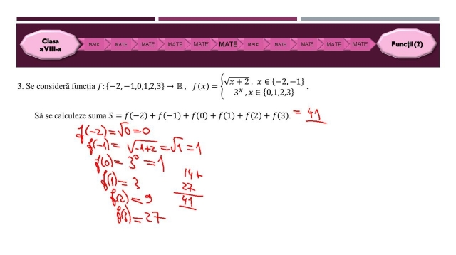 TELEȘCOALA: Matematică, a VIII-a - Funcții (partea a II-a)| VIDEO