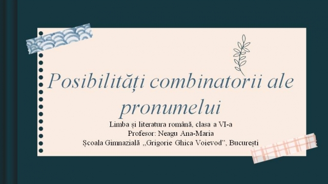 TELEȘCOALA: Română, a VIII-a - Posibilități combinatorii ale pronumelui | VIDEO