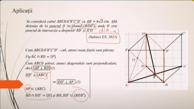 TELEŞCOALA: Matematică, a VIII-a - Calculul distanţelor în prisme | VIDEO