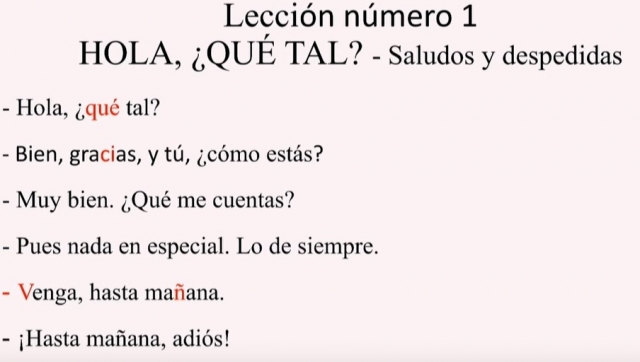 TELEȘCOALA: Limba spaniolă. Lección 1 | VIDEO