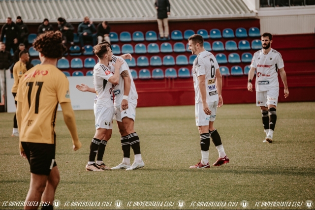 Superliga: U Cluj a învins pe FC Voluntari cu 2-1, în primul meci oficial al anului