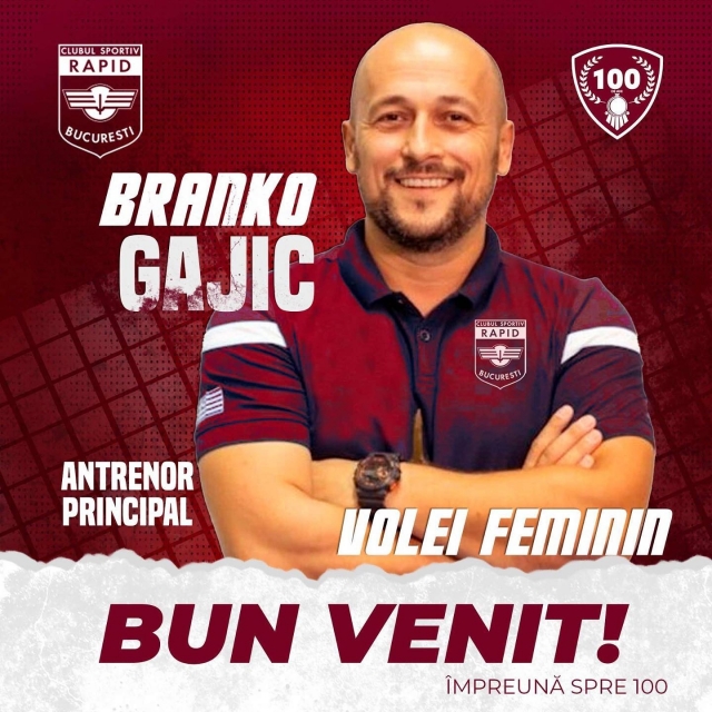 Volei feminin: Sârbul Branko Gajic, noul antrenor al echipei CS Rapid Bucureşti