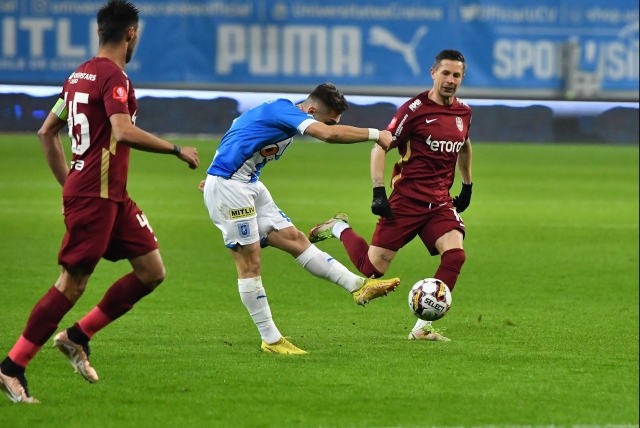 Superliga: CS Universitatea Craiova a întrecut pe CFR Cluj, cu scorul de 2-0