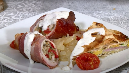 Rețete culinare, la TVR Tg.Mureș: Rulouri din mușchi de porc umplute cu ciuperci, ardei și cascaval | VIDEO